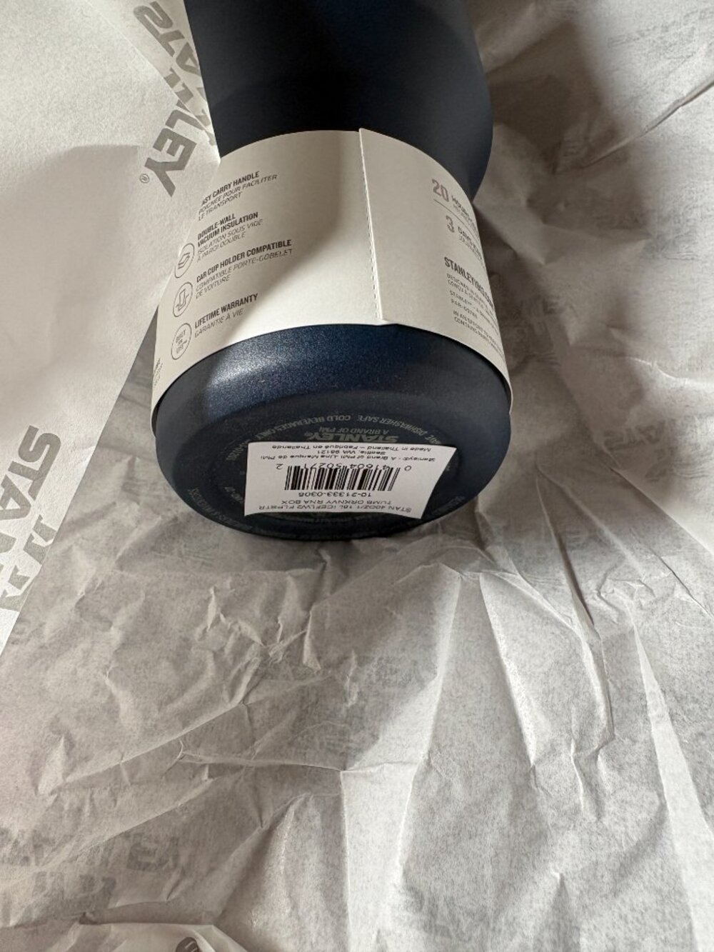 Stanley IceFlow Flip Straw Tumbler 40 oz Dark Navy Insulated NEW - Picture 7 of 8